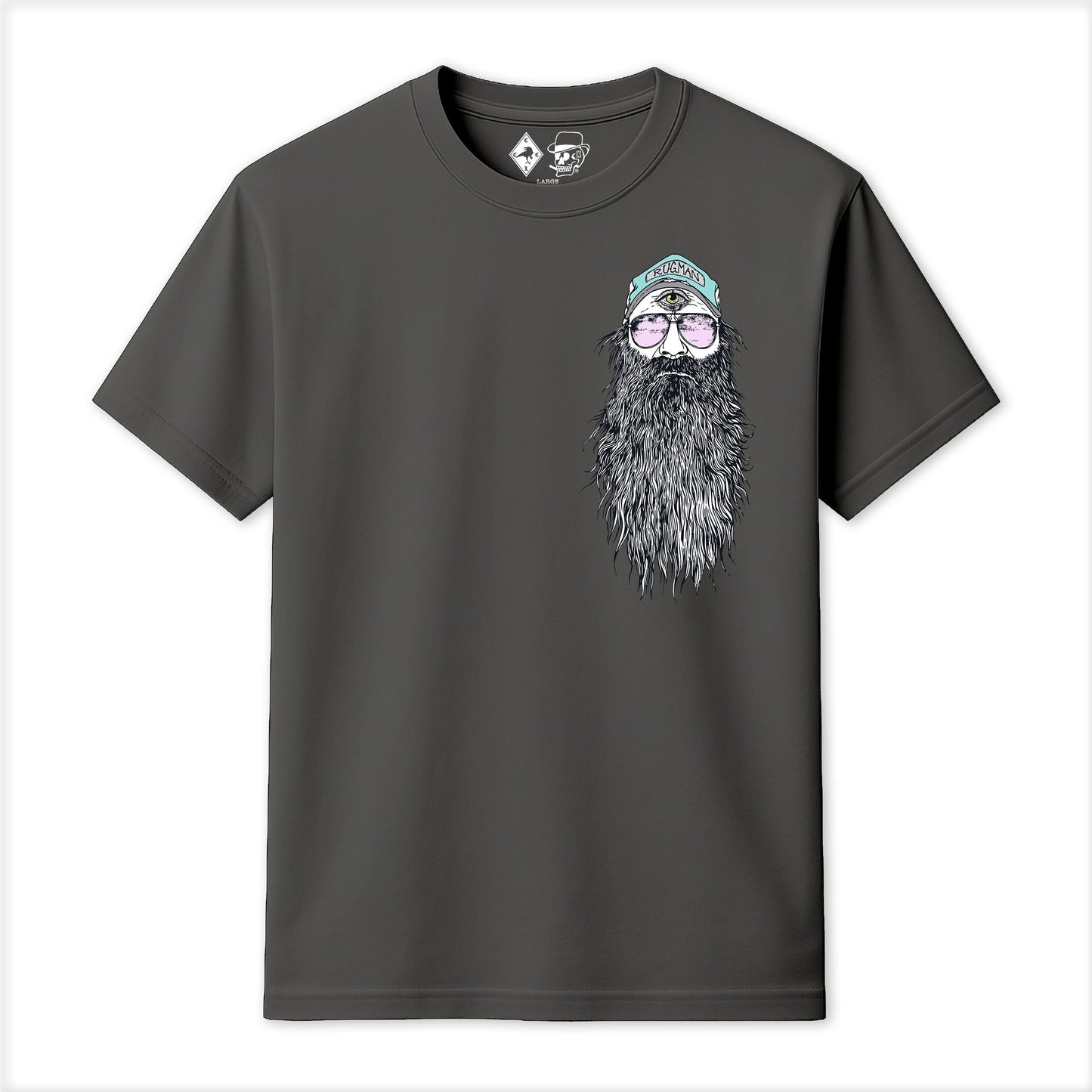 Rum Knuckles - Rugman OG T-Shirt - Charcoal