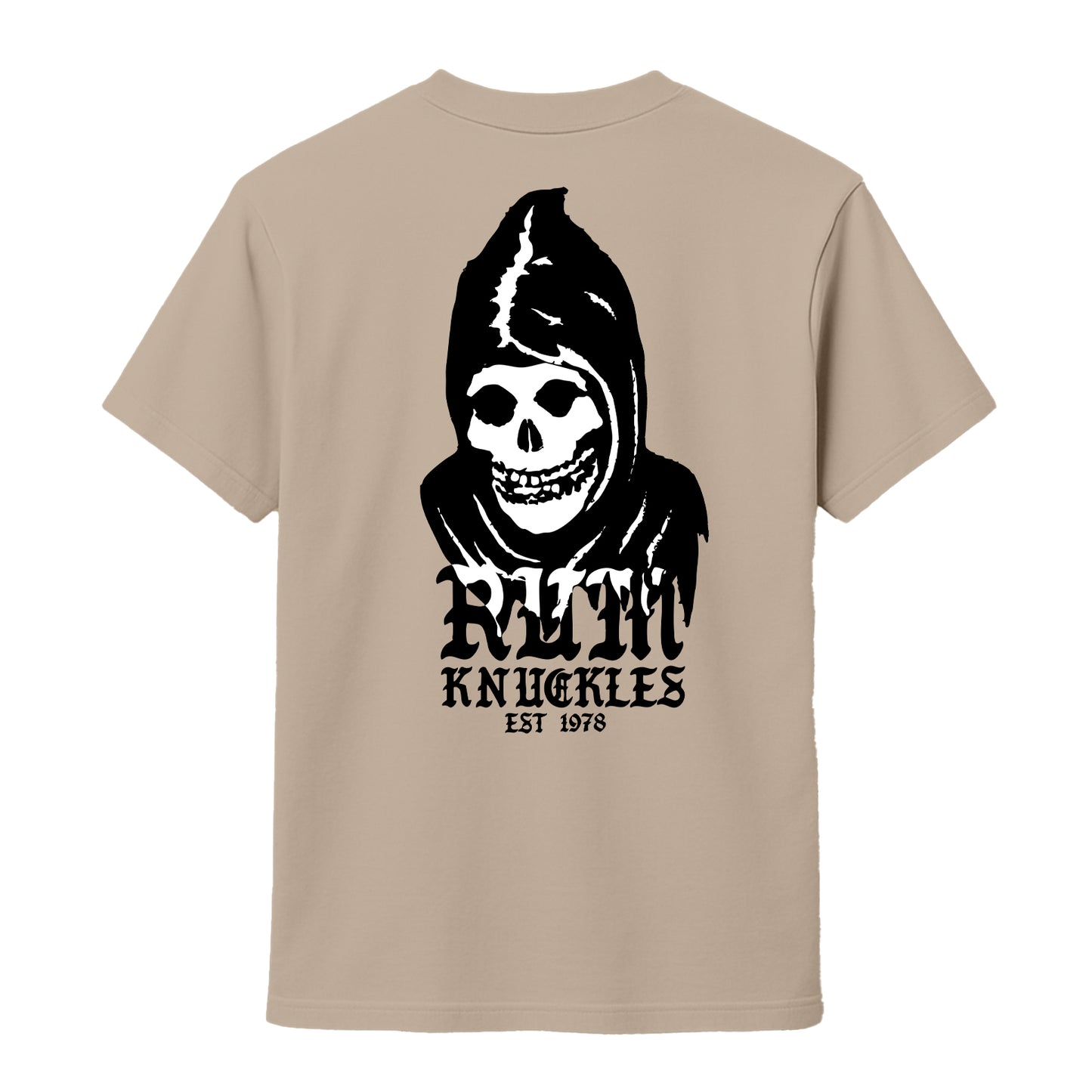 RUM KNUCKLES MIS RK FIT SKULL T-SHIRT Black