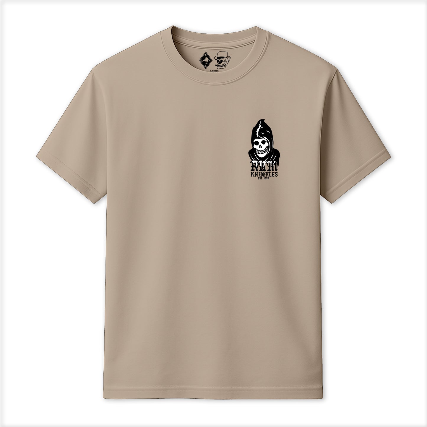 RUM KNUCKLES MIS RK FIT SKULL T-SHIRT Black