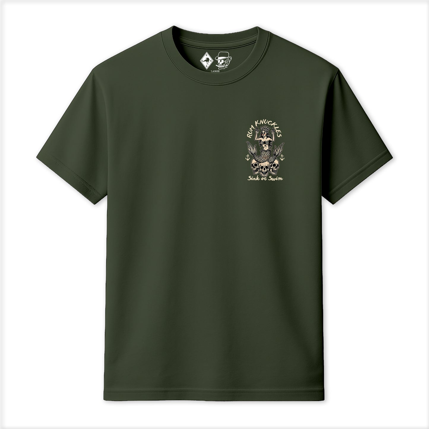RUM KNUCKLES RK MERMAID T-SHIRT Black