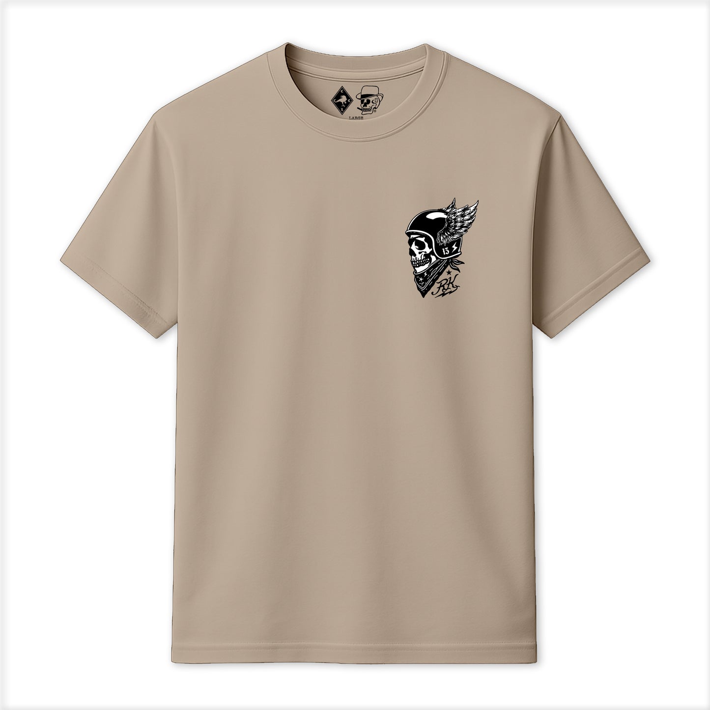 RUM KNUCKLES WINGED BIKER T-SHIRT Black