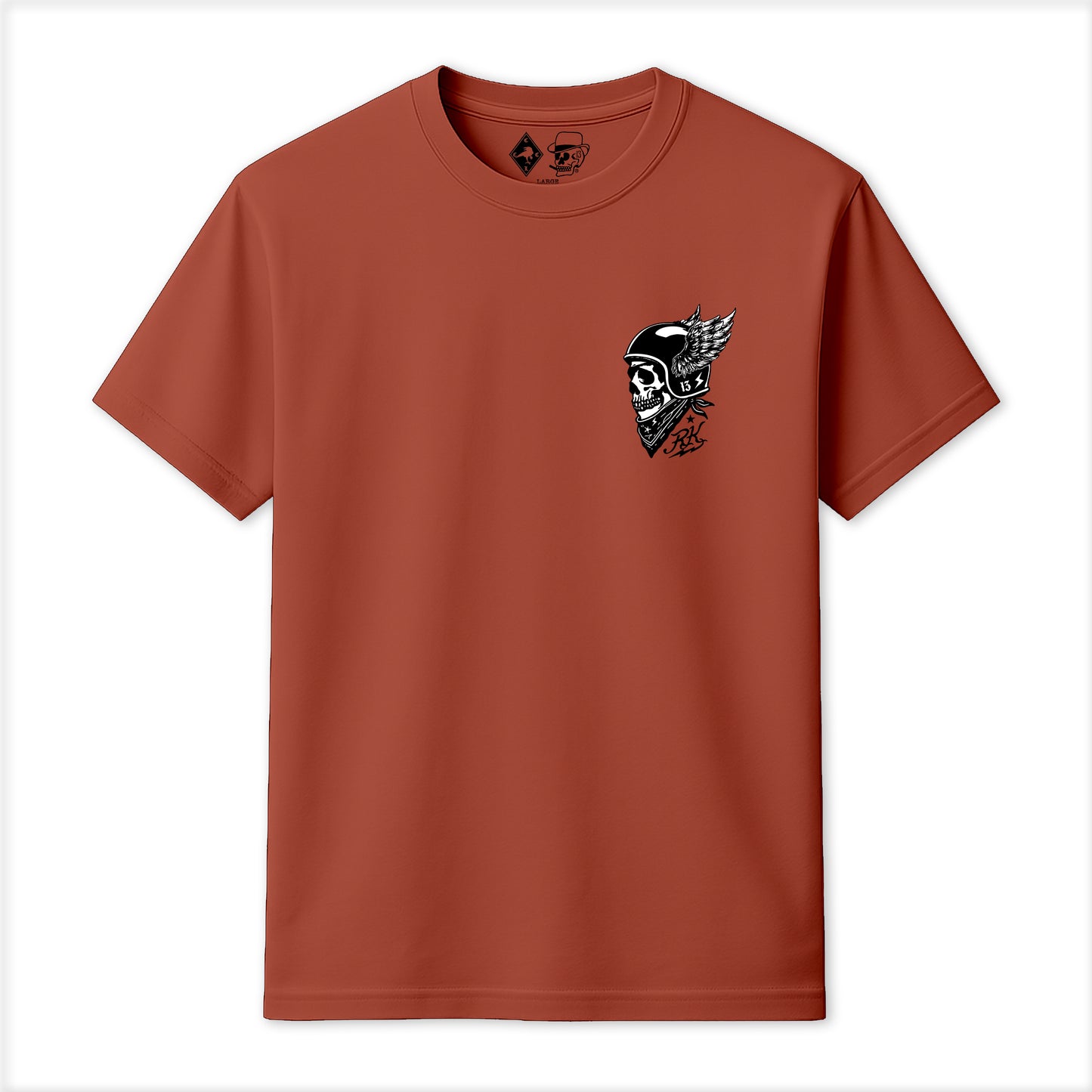 RUM KNUCKLES WINGED BIKER T-SHIRT Black