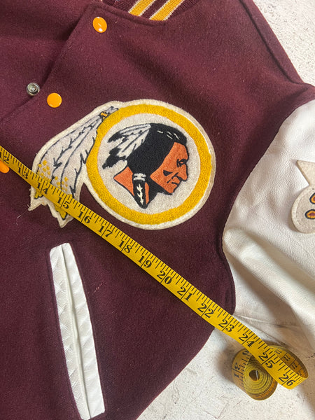 Vintage Logo 7 Washington Redskins Varsity Jacket Large NFL