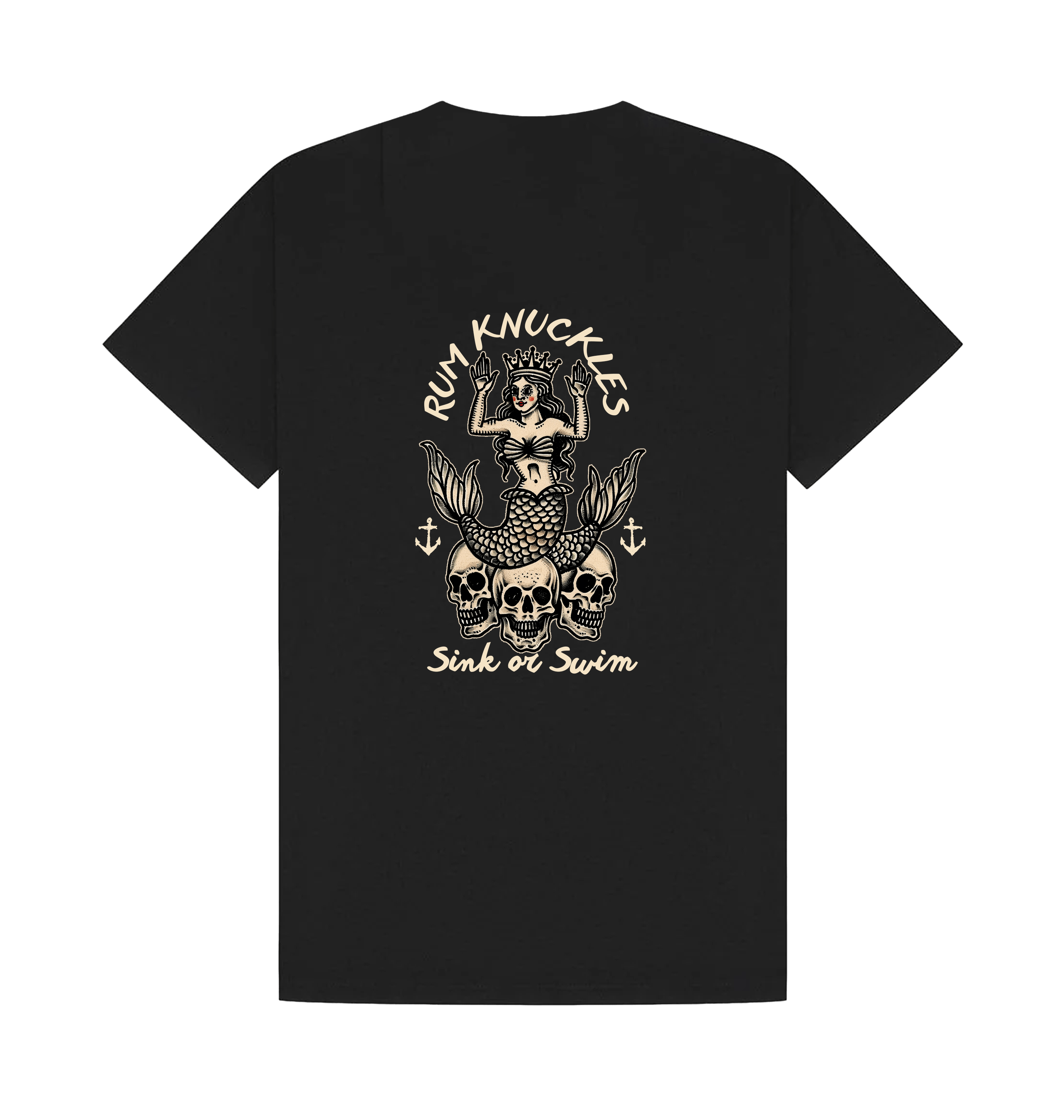 Black Printed T-shirt Back