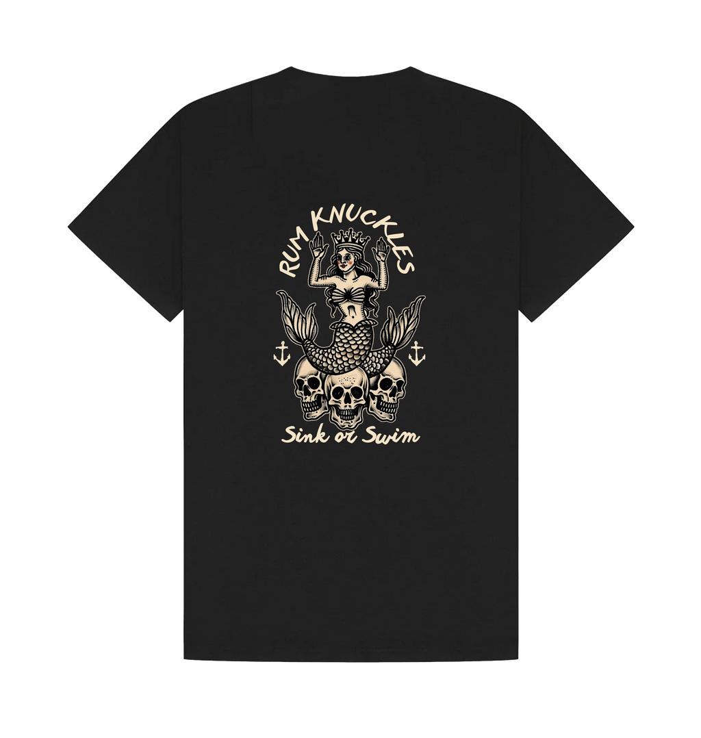 Black Printed T-shirt Back