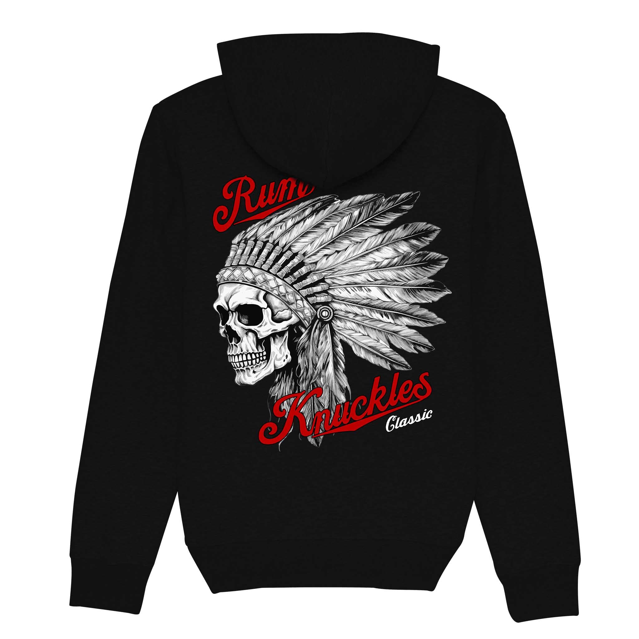 RUM KNUCKLES Indian Skull Hoodie