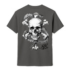 RUM KNUCKLES Crossbones T-Shirt Charcoal