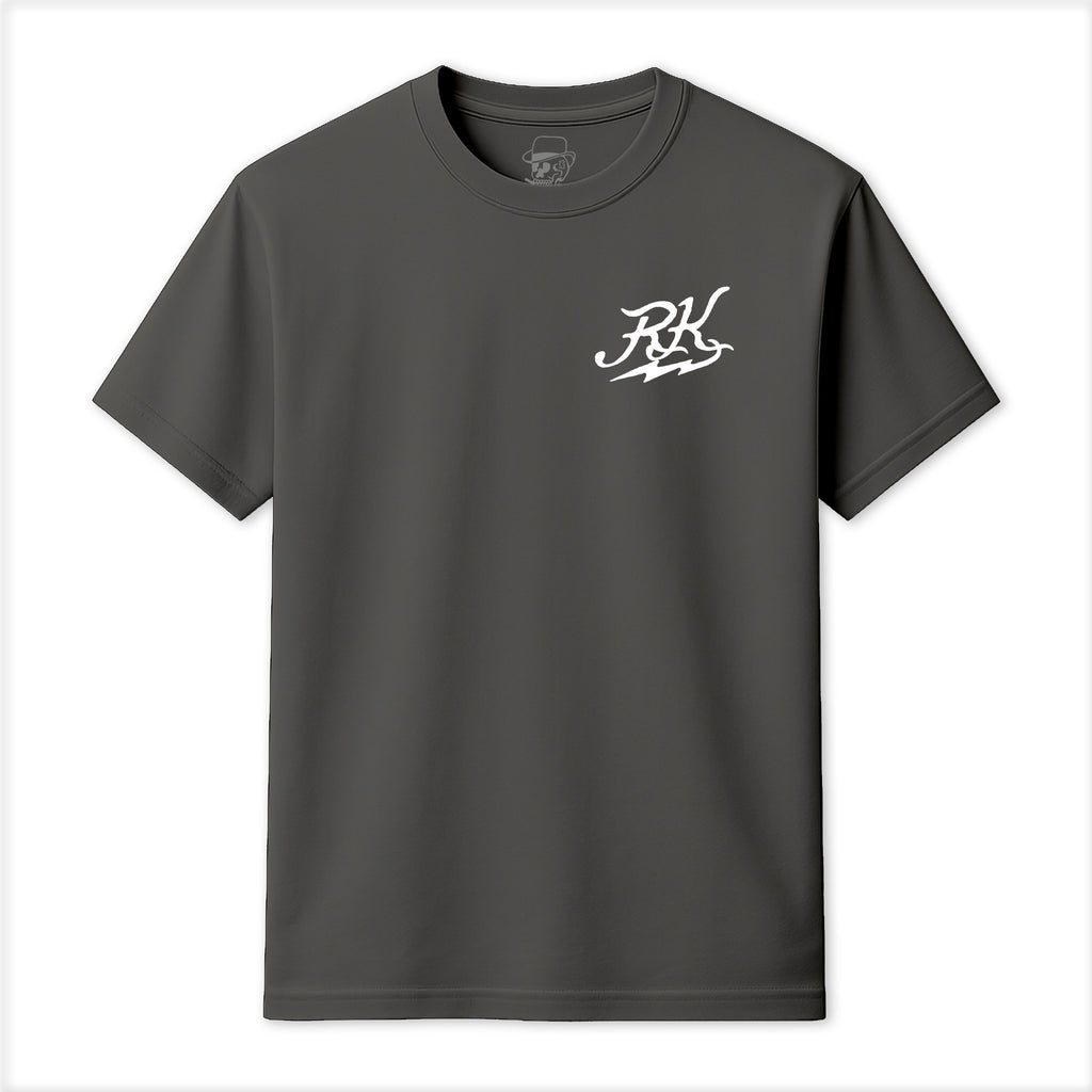 RUM KNUCKLES Crossbones T-Shirt Charcoal