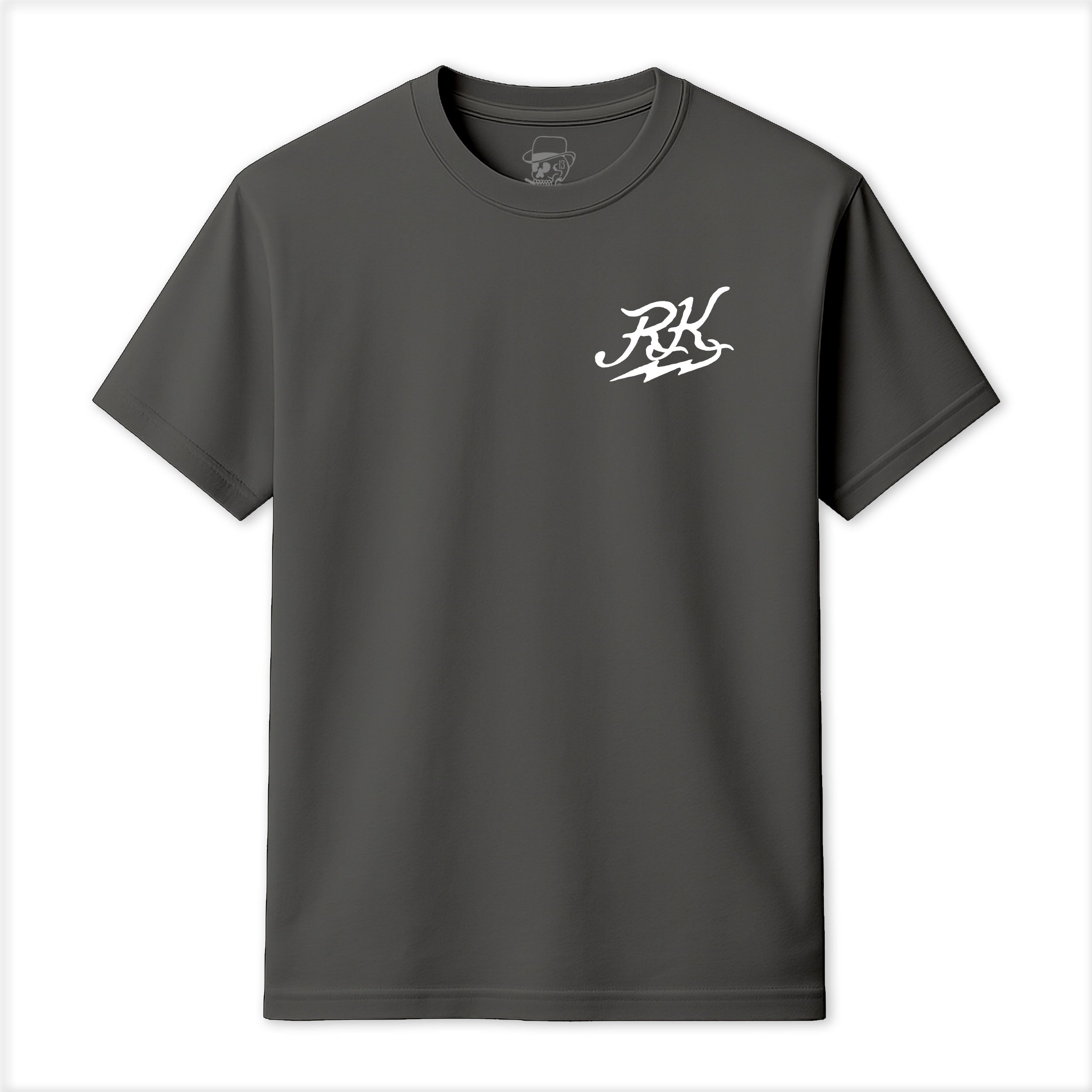 RUM KNUCKLES Crossbones T-Shirt Charcoal