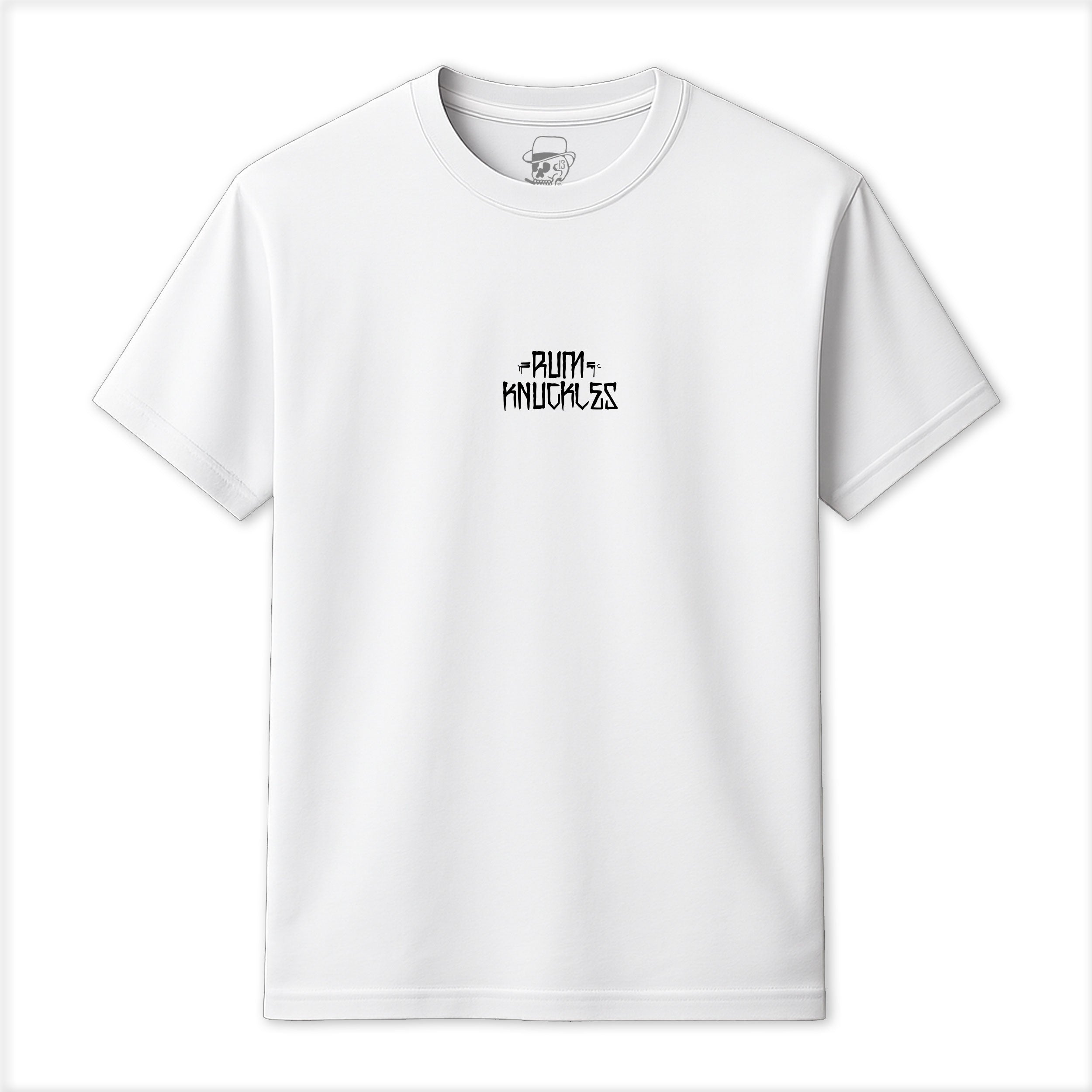 RUM KNUCKLES Paradise Skull T-Shirt White