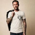 RUM KNUCKLES Skull Spades T-Shirt Natural
