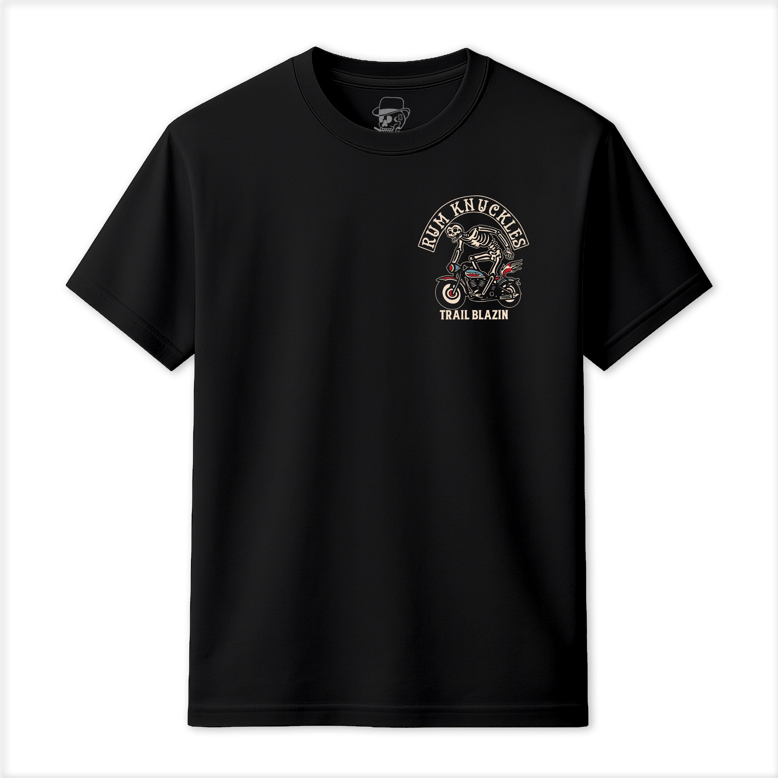 RUM KNUCKLES Trail Blazin T-Shirt Black