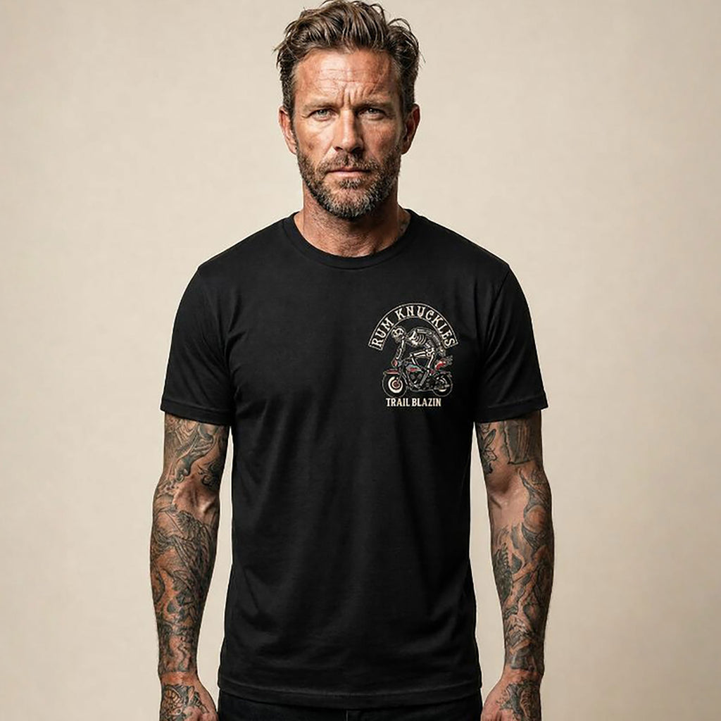 RUM KNUCKLES Trail Blazin T-Shirt Black