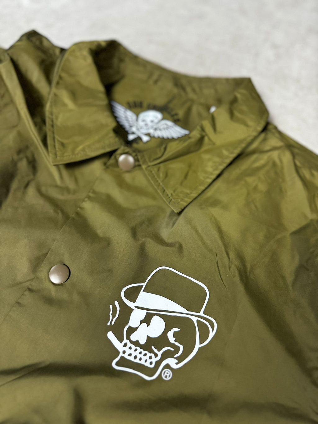 'Rum Knuckles Skull' Khaki Coacher Jacket
