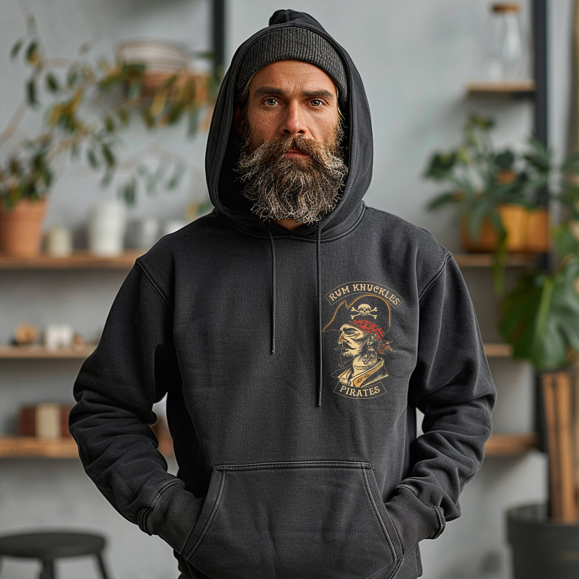 Moose Knuckles: Noir Pull à Capuche Classic Bunny Noir