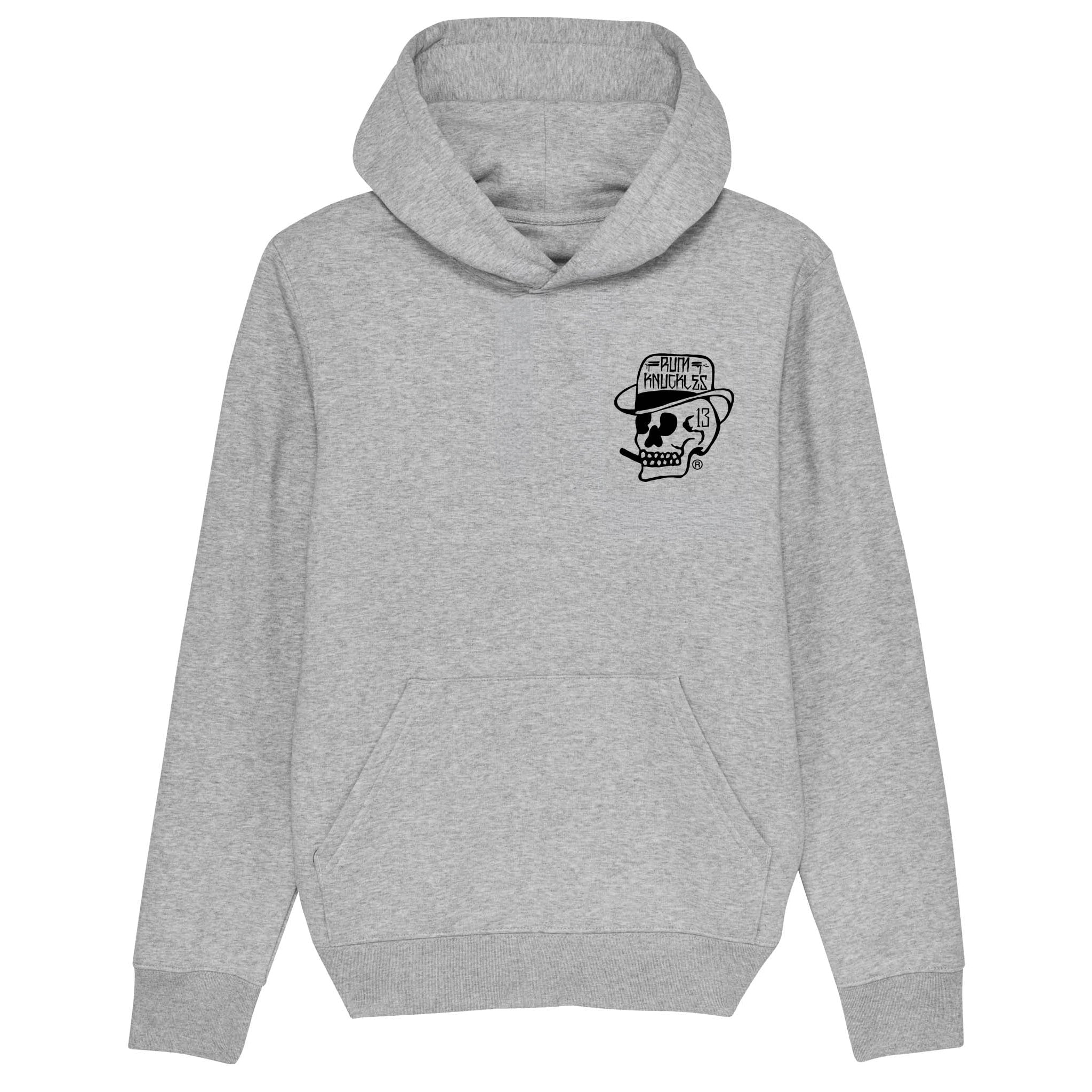 RUM KNUCKLES Smokin Skull Hoodie