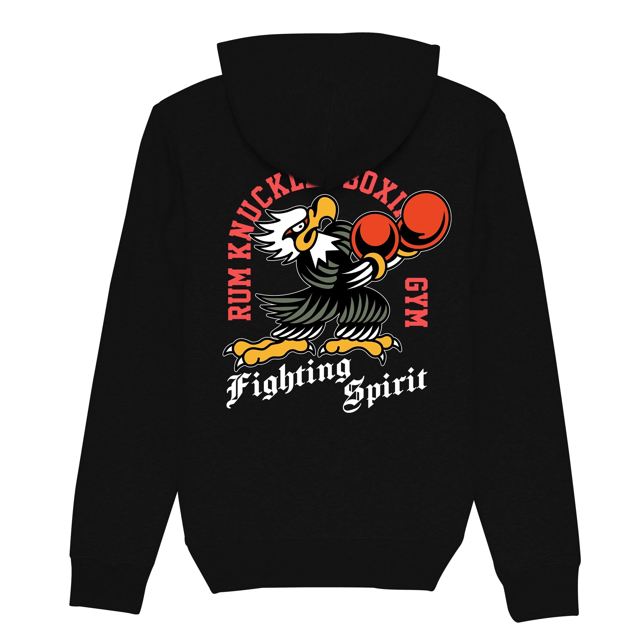 RUM KNUCKLES Boxing Eagle Hoodie Black