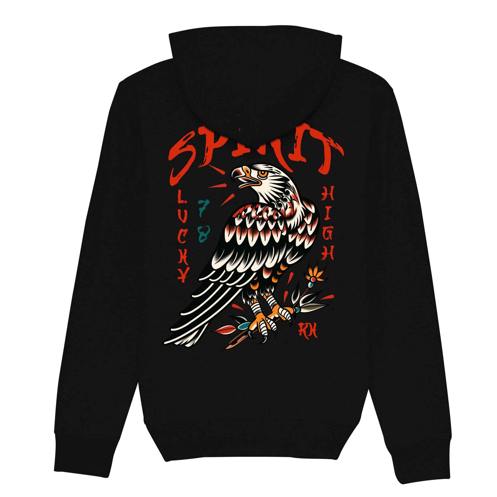 RUM KNUCKLES Eagle Spirit Hoodie Black