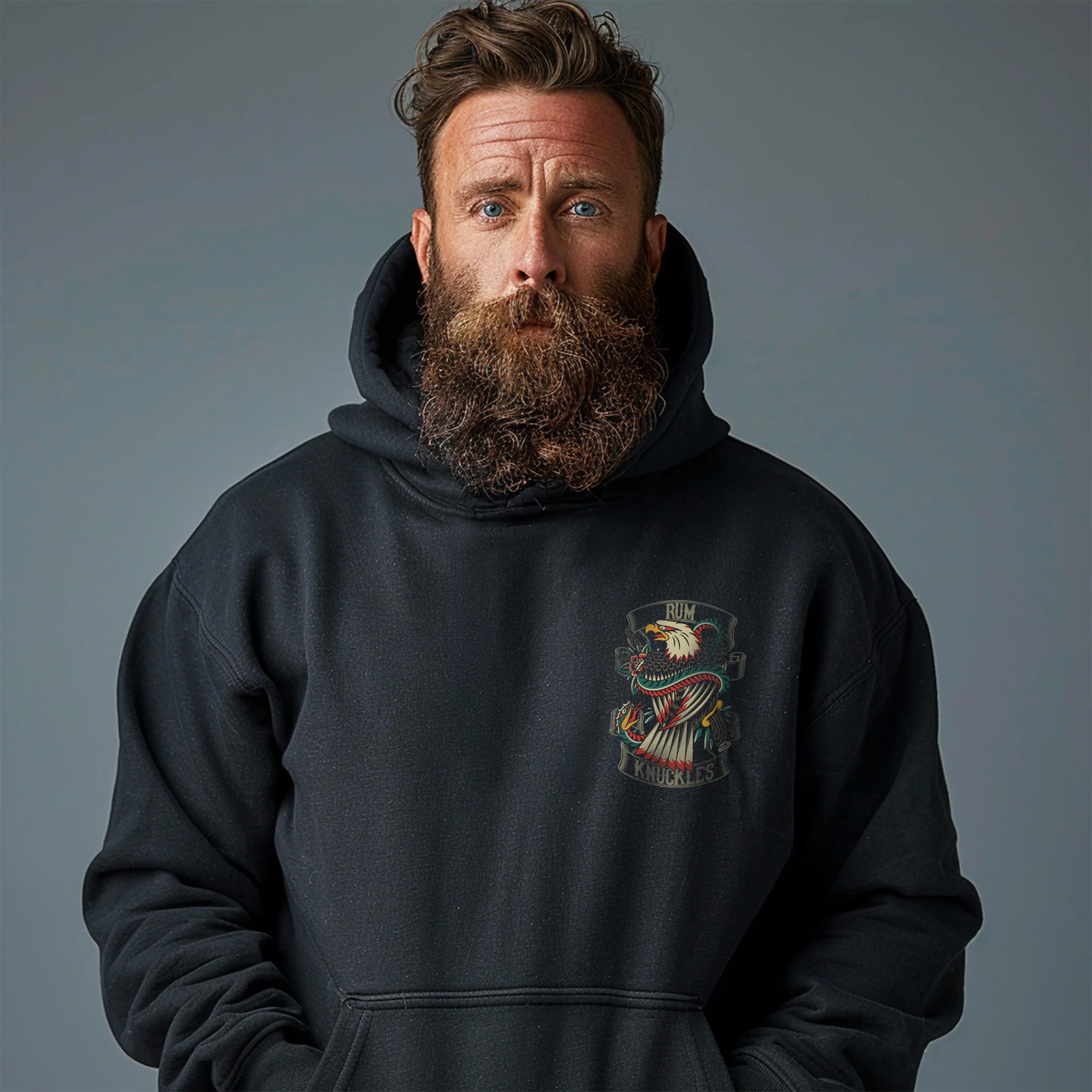 RUM KNUCKLES Eagle v Snake Hoodie