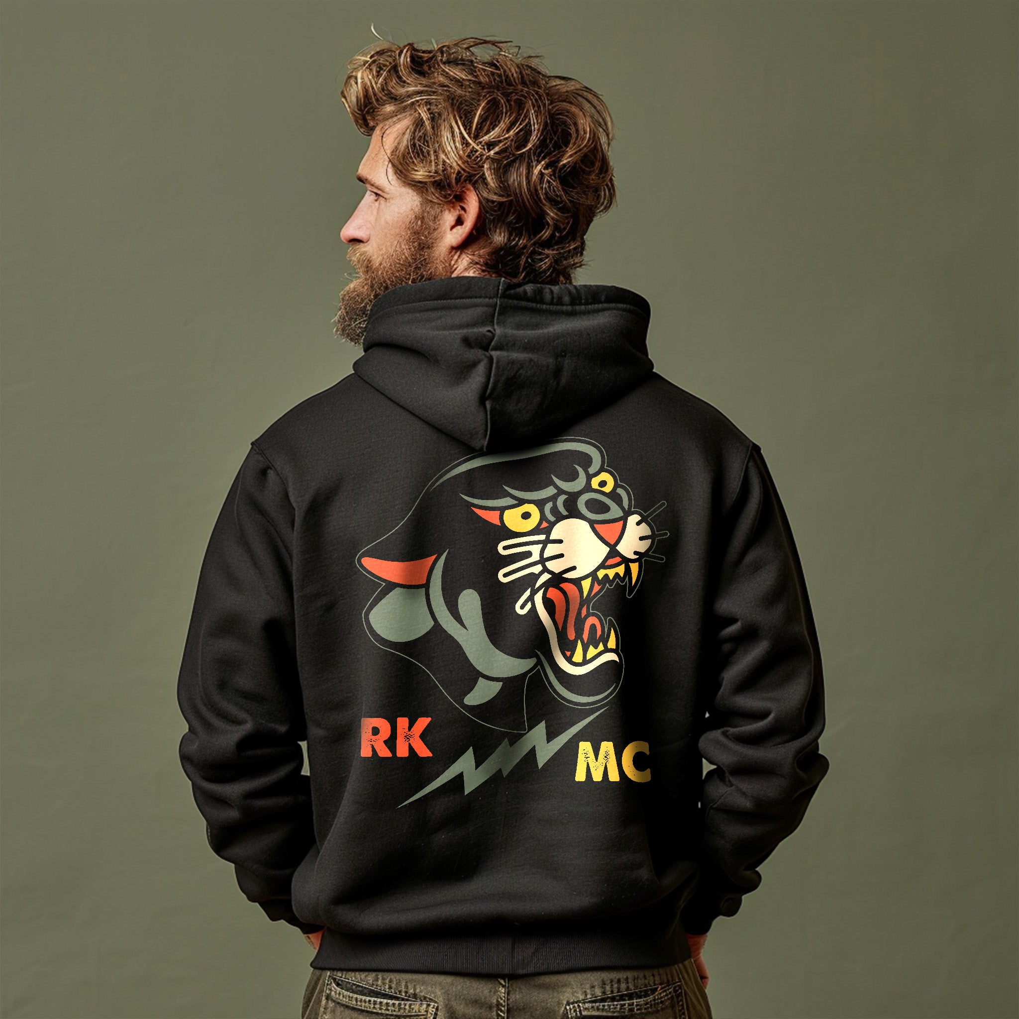 RUM KNUCKLES Panther MC Hoodie Black