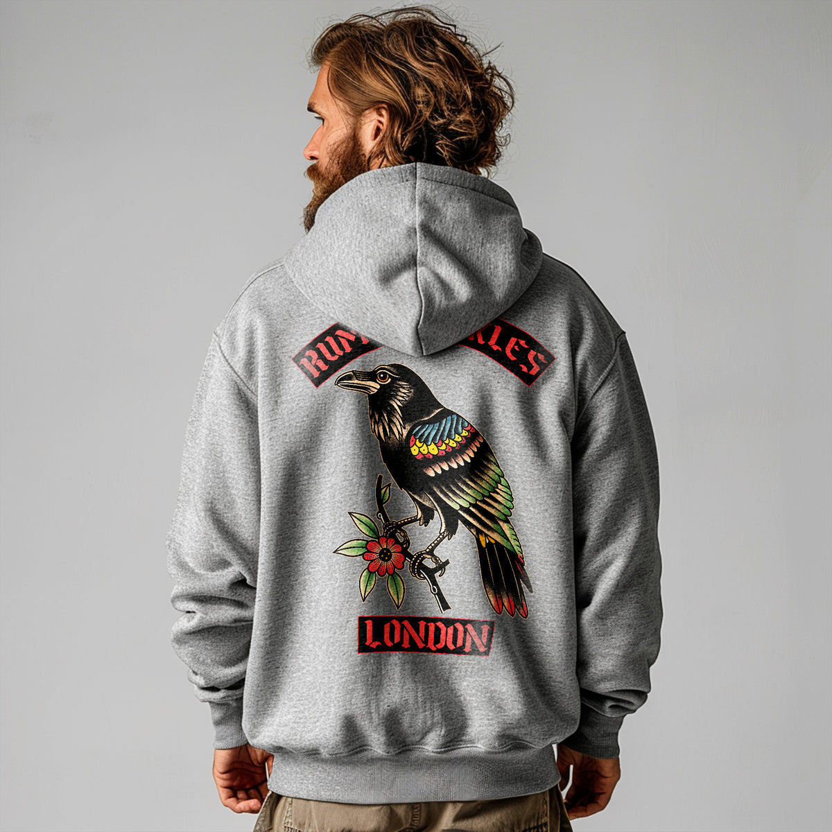 RUM KNUCKLES RVN Tower Hoodie Black