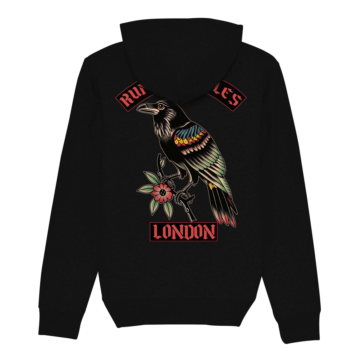 RUM KNUCKLES RVN Tower Hoodie Black