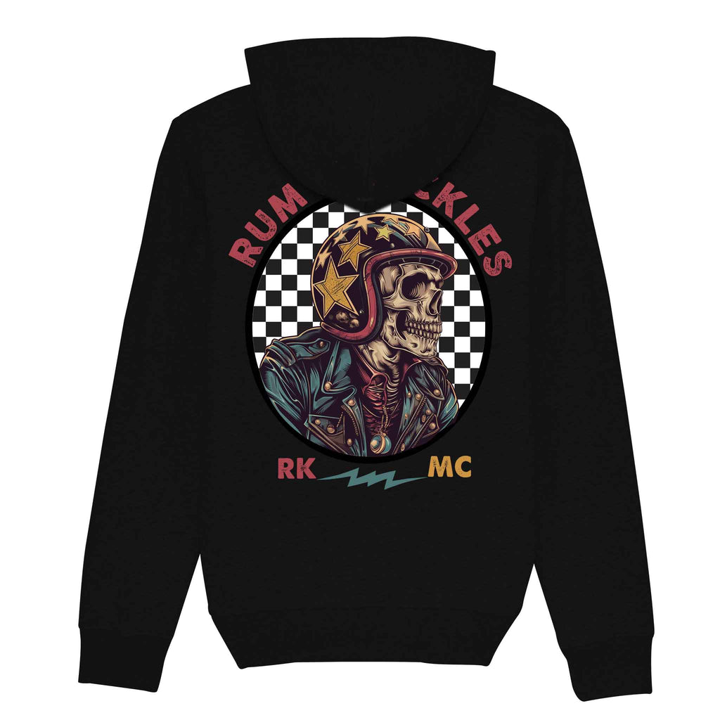 RUM KNUCKLES Skull Moto Hoodie Black