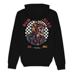 RUM KNUCKLES Skull Moto Hoodie Black