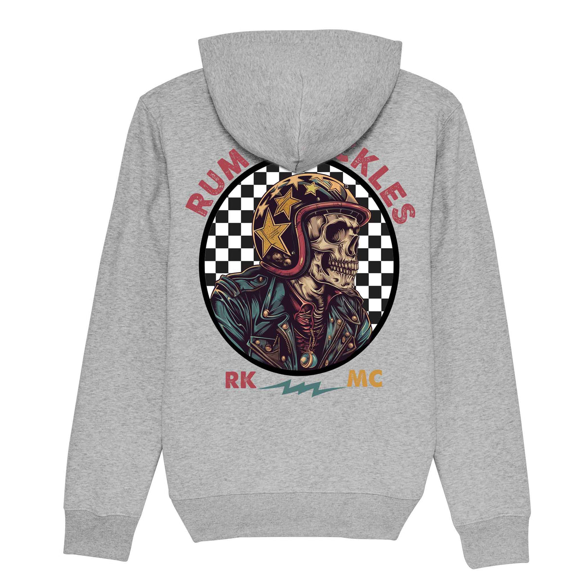 RUM KNUCKLES Skull Moto Hoodie Black
