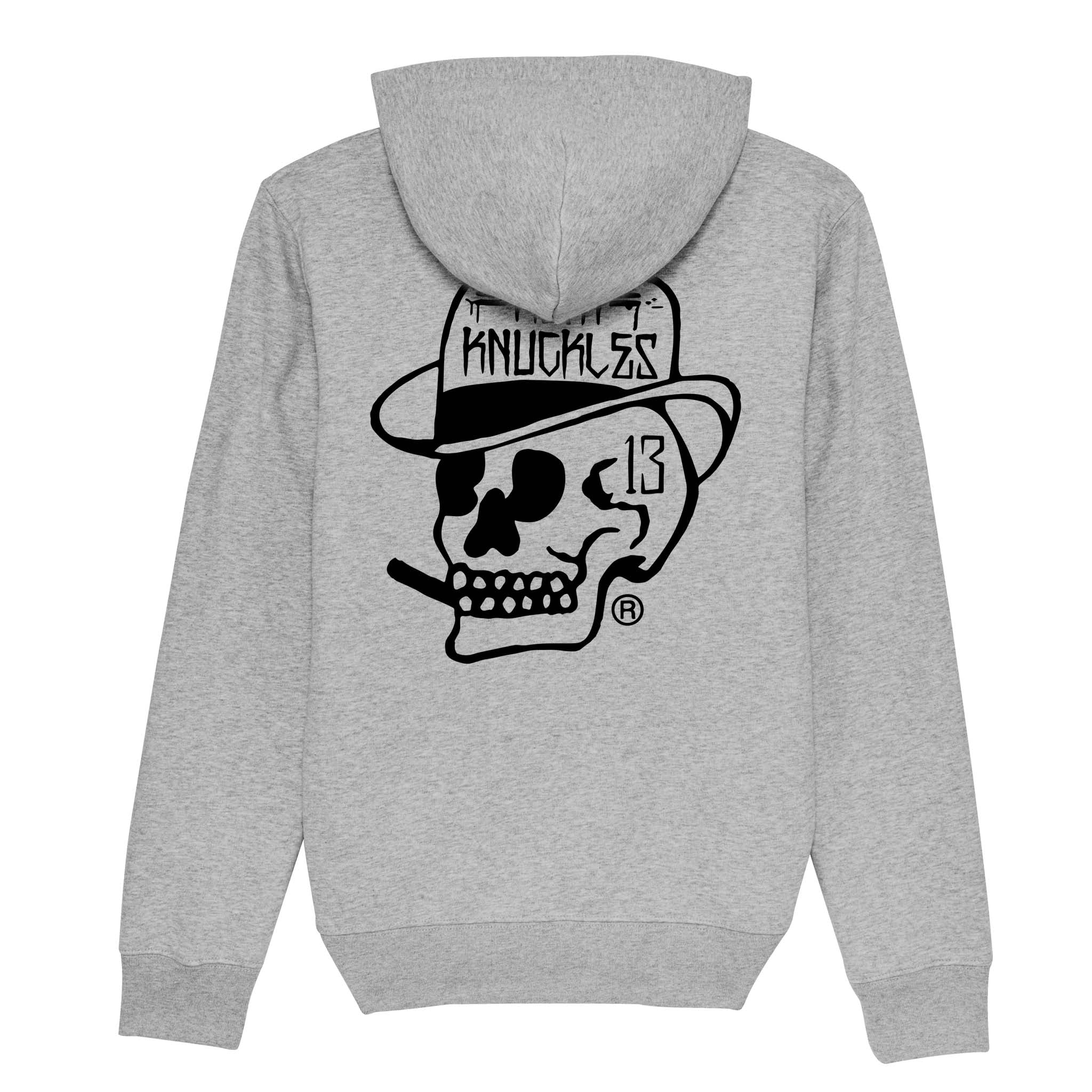 RUM KNUCKLES Smokin Skull Hoodie Black