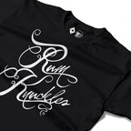 RUM KNUCKLES RK SCRIPT Long Sleeve Tee - Black - detail