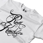 RUM KNUCKLES RK SCRIPT Long Sleeve Tee - White - detail