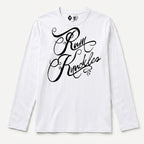 RUM KNUCKLES RK SCRIPT Long Sleeve Tee - White - front