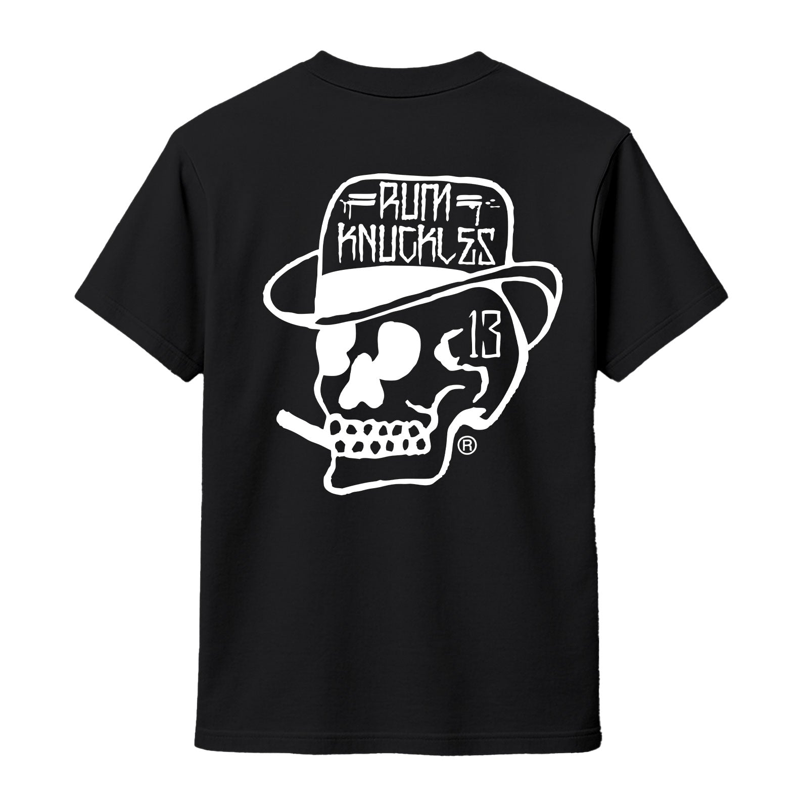 Rum Knuckles - Classic OG Skull T-Shirt - Black