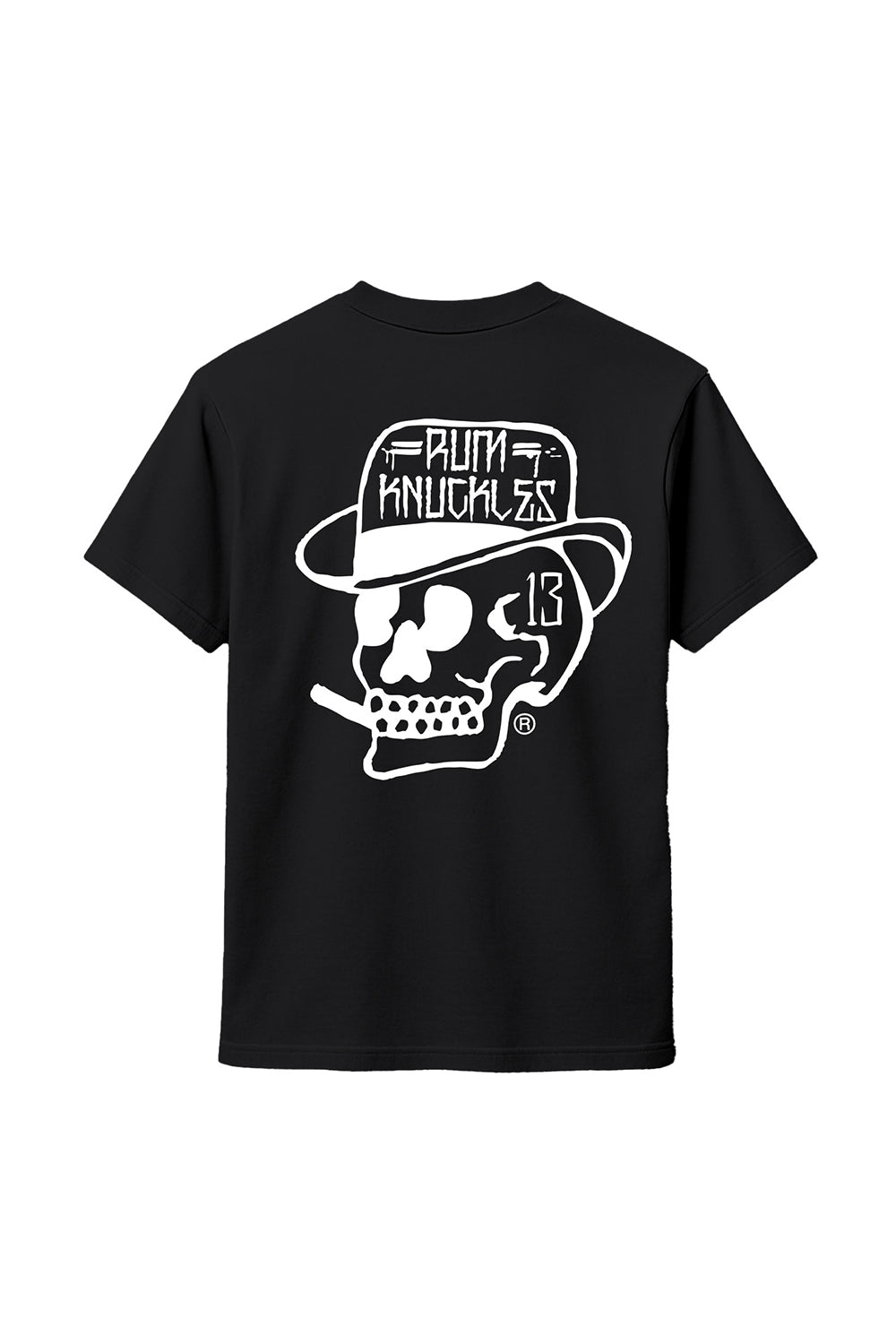 Rum Knuckles - Classic OG Skull T-Shirt - Black