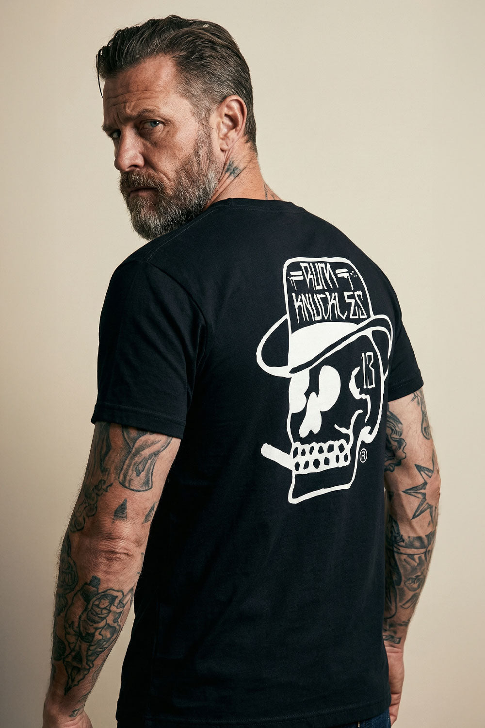 Rum Knuckles - Classic OG Skull T-Shirt - Black