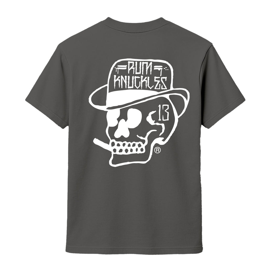Rum Knuckles - Classic OG Skull T-Shirt - Charcoal