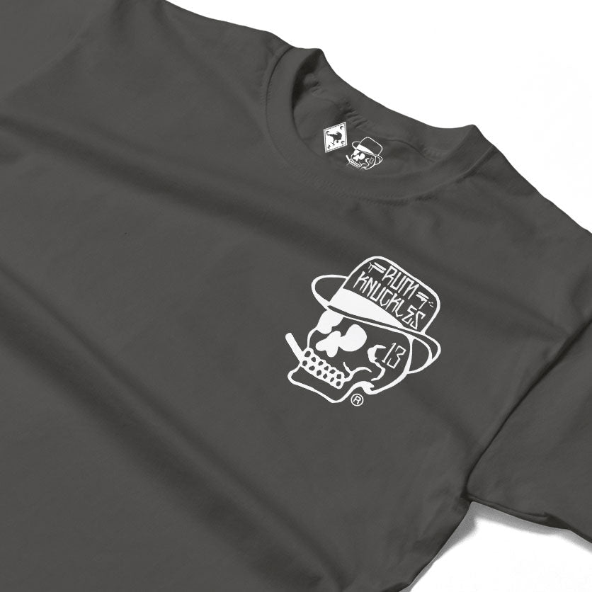 Rum Knuckles - Classic OG Skull T-Shirt - Charcoal