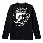 RUM KNUCKLES SMOKIN SKULL Long Sleeve Tee - Black - back