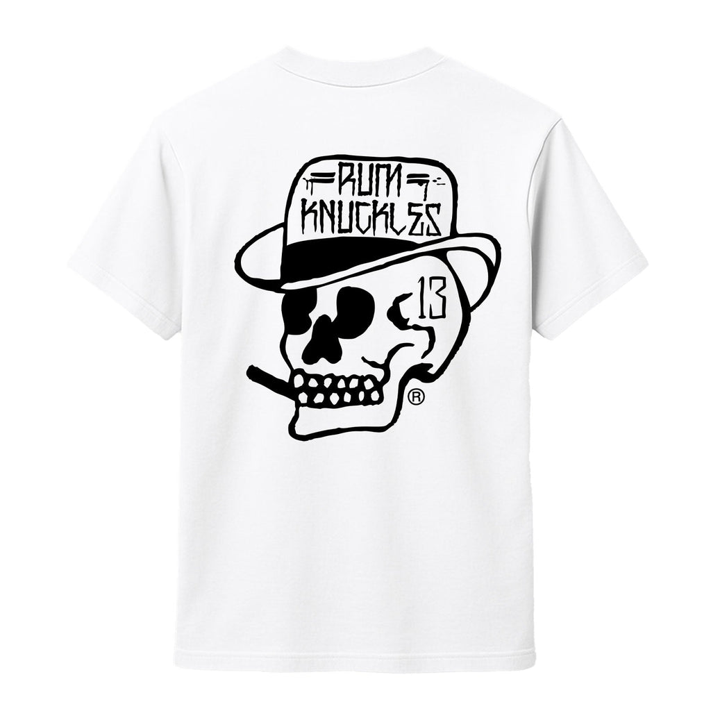 Rum Knuckles - Classic OG Skull T-Shirt - White