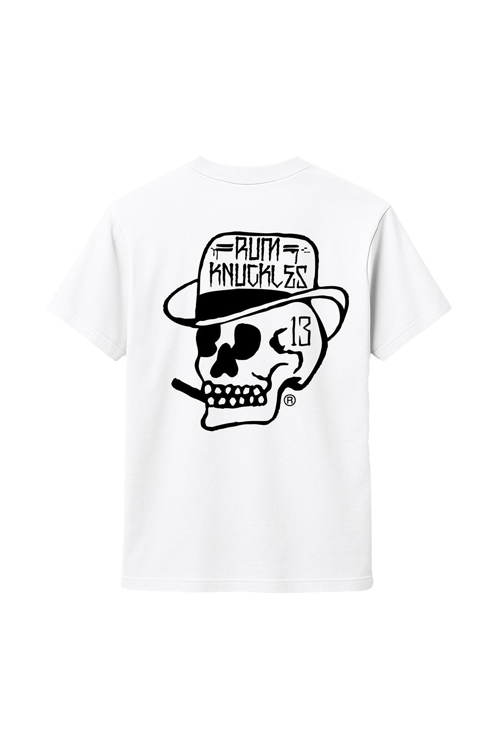 Rum Knuckles - Classic OG Skull T-Shirt - White