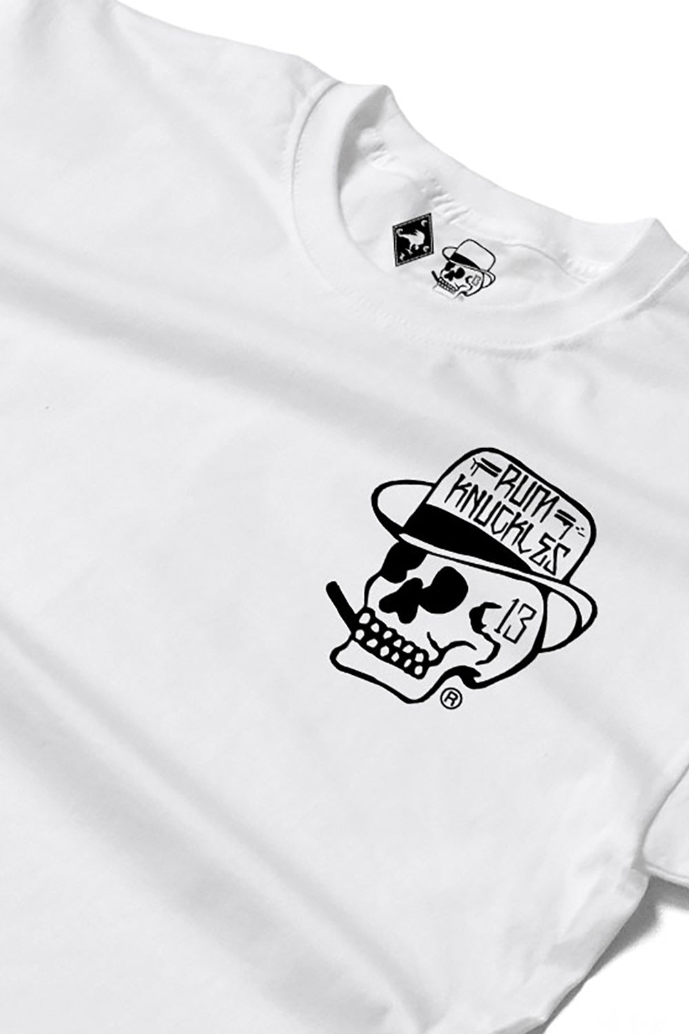 Rum Knuckles - Classic OG Skull T-Shirt - White
