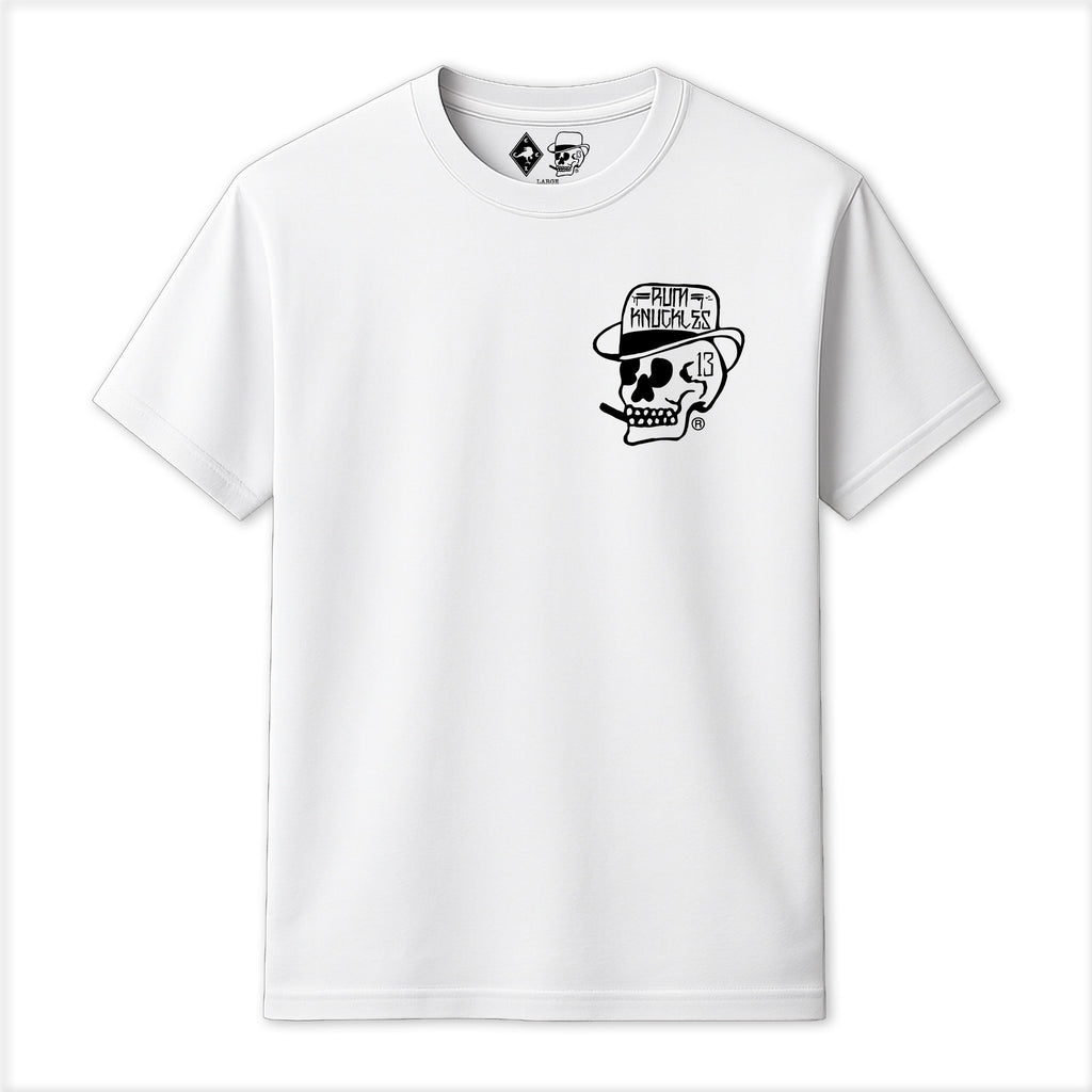Rum Knuckles - Classic OG Skull T-Shirt - White