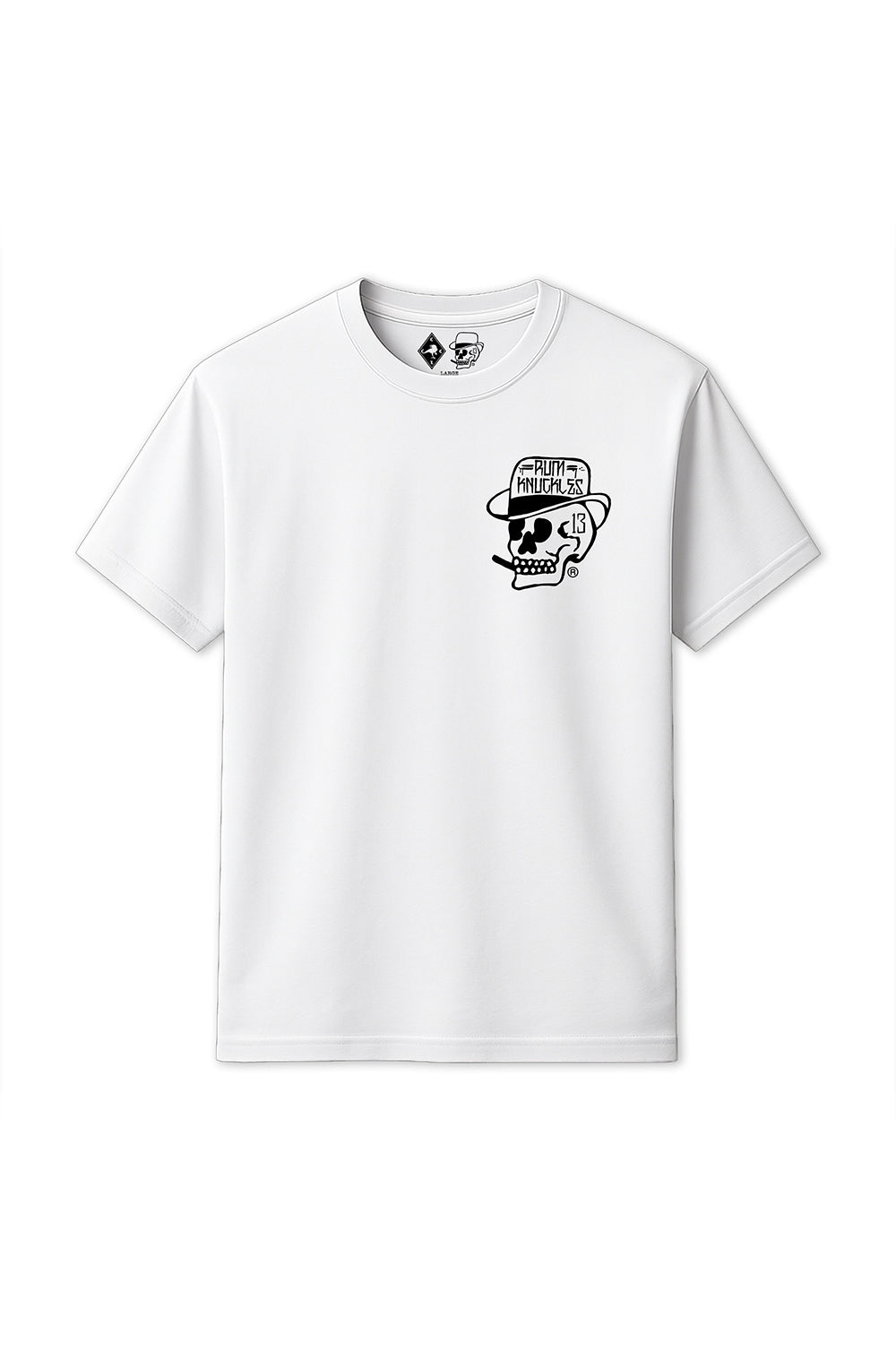 Rum Knuckles - Classic OG Skull T-Shirt - White