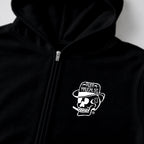 RUM KNUCKLES SMOKIN SKULL Zip Hoodie - Black - detail