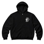 RUM KNUCKLES SMOKIN SKULL Zip Hoodie - Black - front