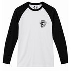 RUM KNUCKLES SMOKIN SKULL Baseball Tee - White/Black - front