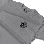 RUM KNUCKLES SMOKIN SKULL Long Sleeve Tee - Heather Grey - detail
