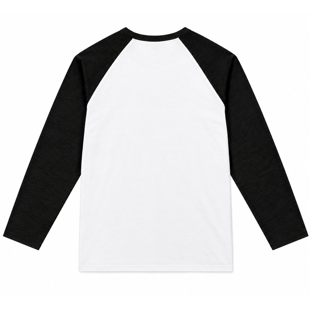 RUM KNUCKLES BEARDY MAN Baseball Tee - White/Black - back