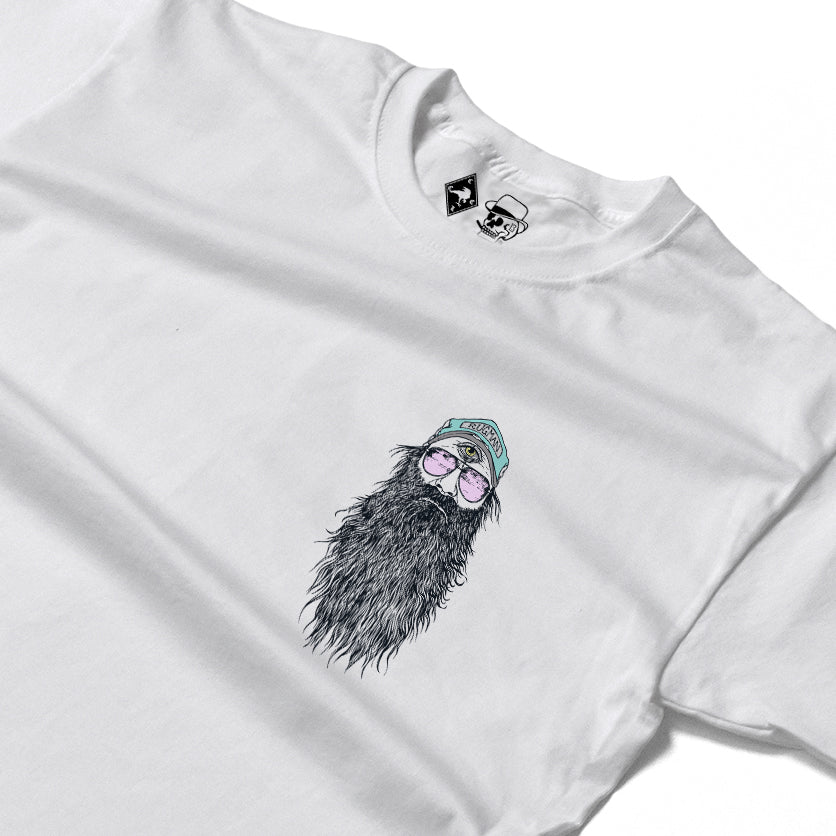 RUM KNUCKLES BEARDY MAN Long Sleeve Tee - White - detail
